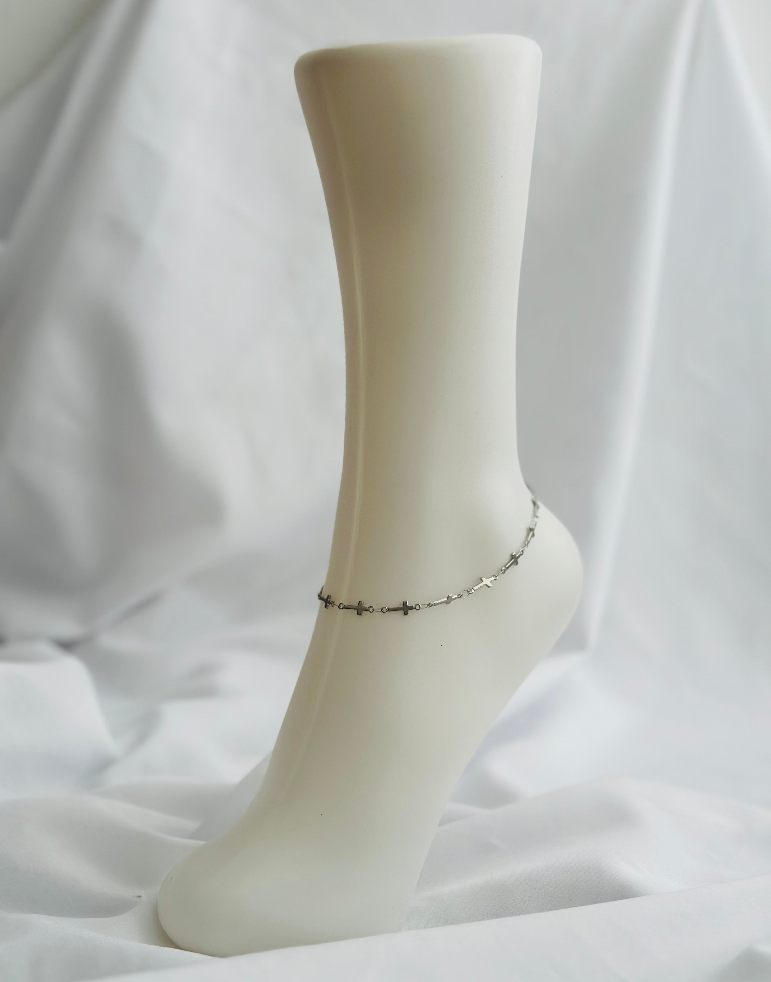 Tobillera de eslabón de Cruz