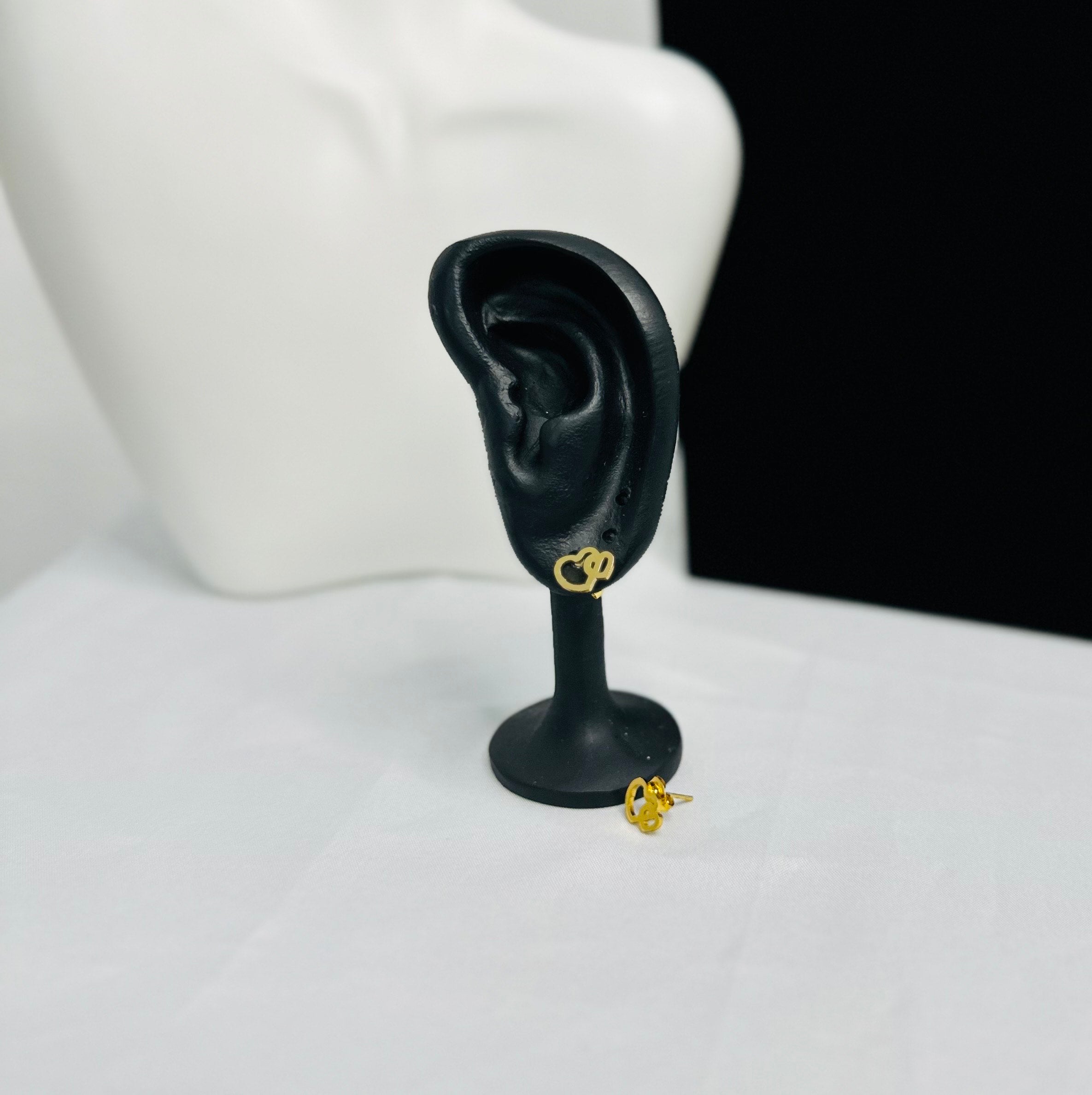 Aretes de Corazon Doble