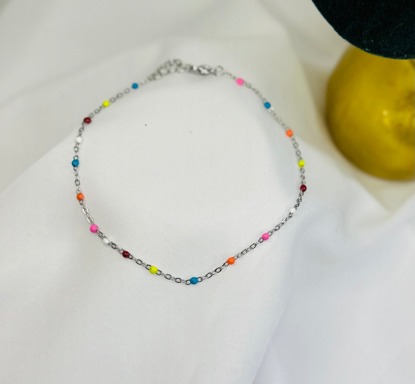 Tobillera con Bolitas de Colores │ Handmade